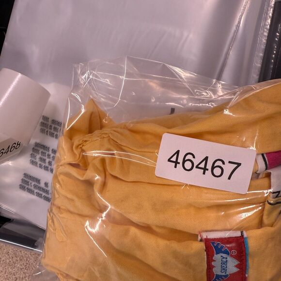 Sherly Scrub Top Women S Small Yellow V-Neck Short Sleeve Pockets Cotton Uniform - Picture 7 of 7